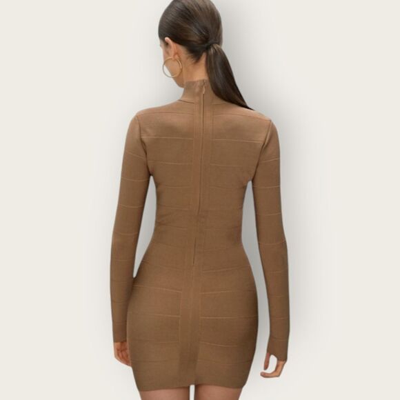 Aritzia Babaton Bandage Erickson Brown Tan Dress - Picture 9 of 15